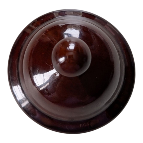 Vintage 70s Stoneware Tan Brown Glazed Tea Coffee Pot With Lid Chunky Farmhouse - Picture 8 of 9